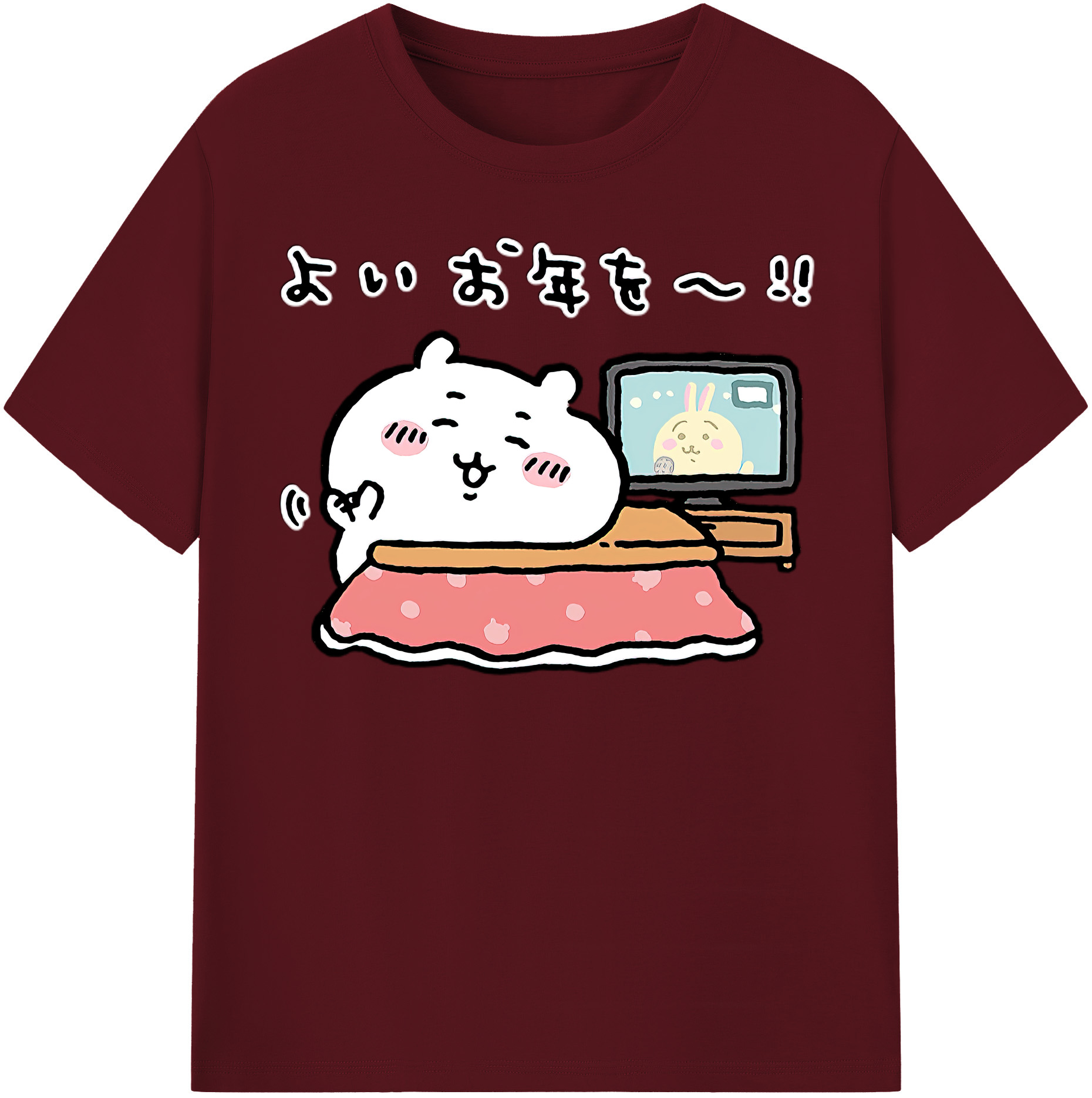 （画像用） ちいかわ ちいかわ Chii-kawa chiikawa 綿100％半袖Tシャツ（フロントプリント）